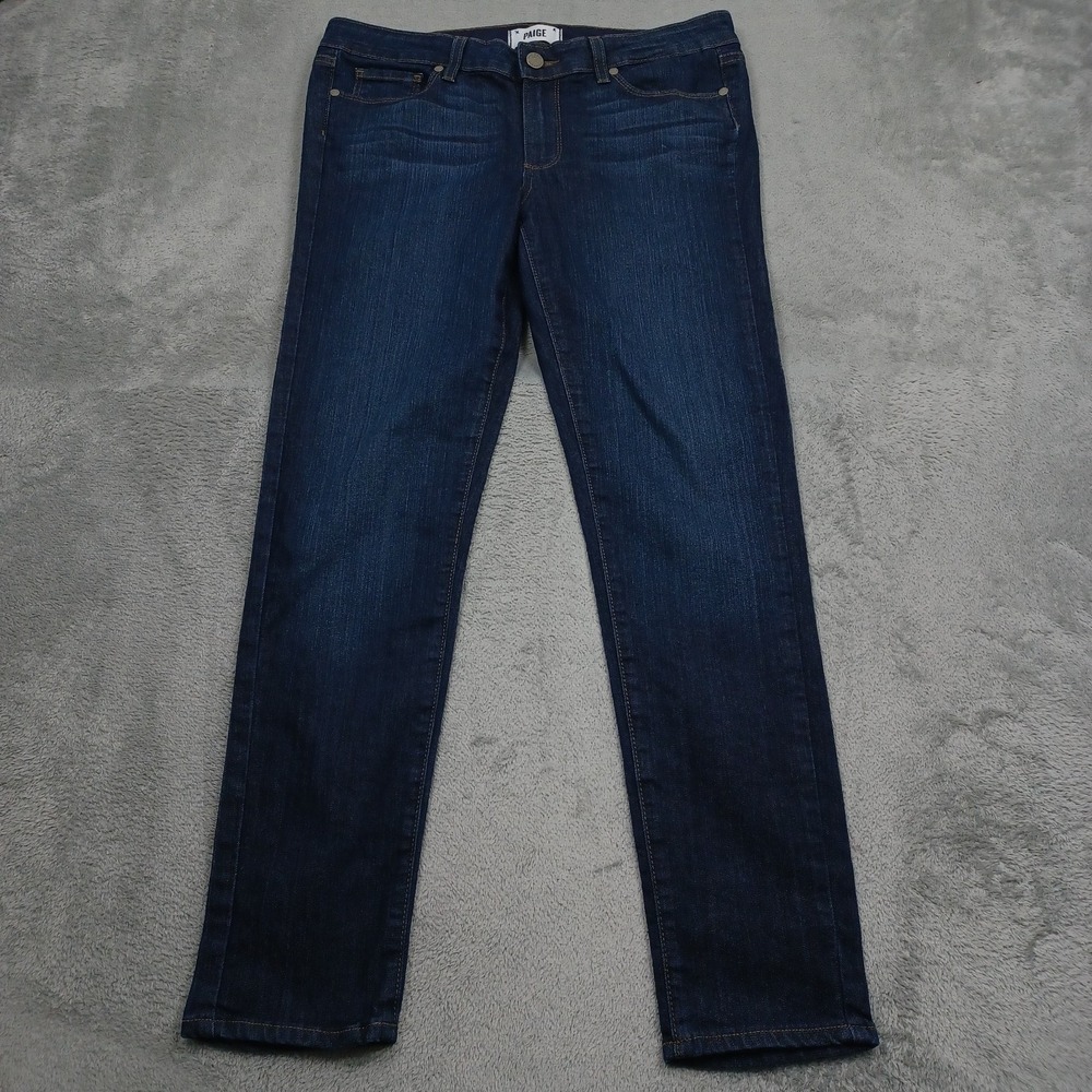 Paige Jeans Womens 30 Blue Denim Skinny Ankle Stretch Modern Pockets